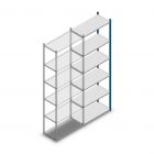 Fachbodenregal Medium Duty 2500x850x400mm (hxbxt) 6 Ebenen blau Anbauregal