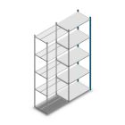 Fachbodenregal Medium Duty 2500x850x500 mm (HxBxT) 5 Ebenen blau Anbauregal