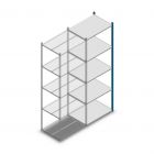Fachbodenregal Medium Duty 2500x850x600mm (hxbxt) 5 Ebenen blau Anbauregal