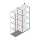 Fachbodenregal Medium Duty 2500x850x600mm (HxBxT) 5 Ebenen blau Anbauregal