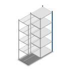 Fachbodenregal Medium Duty 2500x850x700mm (HxBxT) 5 Ebenen blau Anbauregal