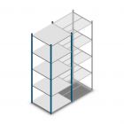 Medium Duty Fachbodenregal 2500x850x800mm (hxbxt) 5 Ebenen blau Anfangsregal