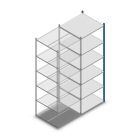 Fachbodenregal Medium Duty 2500x850x800mm (HxBxT) 6 Ebenen blau Anbauregal