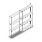 Fachbodenregal Medium Duty 2000x1150x300 mm (HxBxT) 4 Ebenen anthrazit Anbauregal