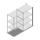 Fachbodenregal Medium Duty 2000x1150x800 mm (HxBxT) 4 Ebenen anthrazit Anbauregal