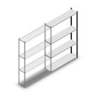Fachbodenregal Medium Duty 2000x1300x300 mm (HxBxT) 4 Ebenen anthrazit Anbauregal