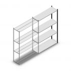 Fachbodenregal Medium Duty 2000x1300x400mm (hxbxt) 4 Ebenen anthrazit Anbauregal