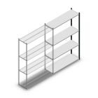 Fachbodenregal Medium Duty 2000x1300x400 mm (HxBxT) 4 Ebenen anthrazit Anbauregal