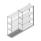 Fachbodenregal Medium Duty 2000x1300x500mm (HxBxT) 4 Ebenen anthrazit Anbauregal