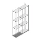 Fachbodenregal Medium Duty 2000x550x300mm (HxBxT) 4 Ebenen anthrazit Anbauregal