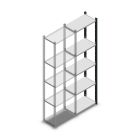 Fachbodenregal Medium Duty 2000x550x300 mm (HxBxT) 5 Ebenen anthrazit Anbauregal