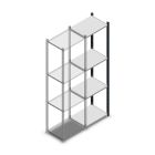 Fachbodenregal Medium Duty 2000x550x400mm (HxBxT) 4 Ebenen anthrazit Anbauregal