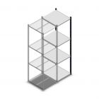 Fachbodenregal Medium Duty 2000x550x600mm (hxbxt) 4 Ebenen anthrazit Anbauregal