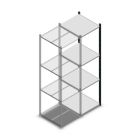 Fachbodenregal Medium Duty 2000x550x600mm (HxBxT) 4 Ebenen anthrazit Anbauregal