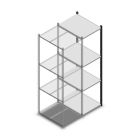 Fachbodenregal Medium Duty 2000x550x700 mm (HxBxT) 4 Ebenen anthrazit Anbauregal