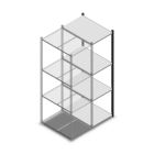 Fachbodenregal Medium Duty 2000x550x800 mm (HxBxT) 4 Ebenen anthrazit Anbauregal