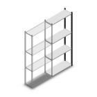 Fachbodenregal Medium Duty 2000x850x300 mm (HxBxT) 4 Ebenen anthrazit Anbauregal