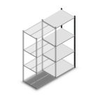 Fachbodenregal Medium Duty 2000x850x600 mm (HxBxT) 4 Ebenen anthrazit Anbauregal