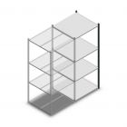 Fachbodenregal Medium Duty 2000x850x800mm (hxbxt) 4 Ebenen anthrazit Anbauregal