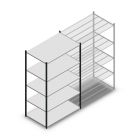 Fachbodenregal Medium Duty 2200x1300x800mm (hxbxt) 5 Ebenen anthrazit Anfangsregal