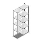 Fachbodenregal Medium Duty 2200x550x400 mm (HxBxT) 5 Ebenen anthrazit Anbauregal