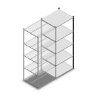 Fachbodenregal Medium Duty 2200x850x700mm (HxBxT) 5 Ebenen anthrazit Anbauregal