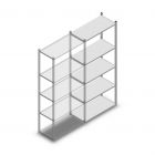 Fachbodenregal Light Duty 2000x850x400 mm (hxbxt) 5 Ebenen Anbauregal