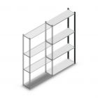 Fachbodenregal Medium Duty 2000x1000x300 mm (hxbxt) 4 Ebenen anthrazit Anbauregal