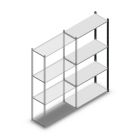 Fachbodenregal Medium Duty 2000x1000x400 mm (HxBxT) 4 Ebenen anthrazit Anbauregal