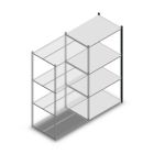 Fachbodenregal Medium Duty 2000x1000x700 mm (HxBxT) 4 Ebenen anthrazit Anbauregal