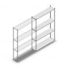 Medium Duty Fachbodenregal 2000x1300x300 mm (hxbxt) 4 Ebenen verzinktes Anbauregal