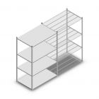 Fachbodenregal Medium Duty 2000x1300x800 mm (hxbxt) 4 Ebenen verzinkt Anfangsregal
