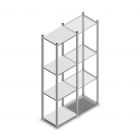 Fachbodenregal Medium Duty 2000x550x400 mm (hxbxt) 4 Ebenen verzinkt Anfangsregal