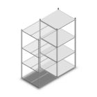 Fachbodenregal Medium Duty 2000x850x800 mm (HxBxT) 4 Ebenen verzinkt Anbauregal