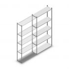 Fachbodenregal Medium Duty 2200x1000x300 mm (hxbxt) 5 Ebenen verzinkt Anbauregal