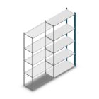 Fachbodenregal Medium Duty 2200x1000x400 mm (HxBxT) 5 Ebenen blau Anbauregal