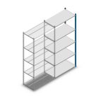 Fachbodenregal Medium Duty 2200x1000x500 mm (HxBxT) 5 Ebenen blau Anbauregal 