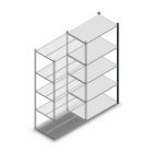 Fachbodenregal Medium Duty 2200x1000x600 mm (HxBxT) 5 Ebenen anthrazit Anbauregal
