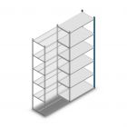 Fachbodenregal Medium Duty 2500x1000x500 mm (hxbxt) 6 Ebenen blau Anbauregal