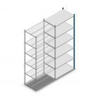 Fachbodenregal Medium Duty 2500x1000x600 mm (hxbxt) 6 Ebenen blau Anbauregal