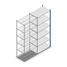 Fachbodenregal Medium Duty 2500x1000x600 mm (HxBxT) 6 Ebenen blau Anbauregal