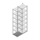 Fachbodenregal Medium Duty 3000x550x500 mm (HxBxT) 7 Ebenen verzinkt Anbauregal