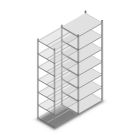 Fachbodenregal Medium Duty 3000x850x600 mm (HxBxT) 7 Ebenen verzinkt Anbauregal
