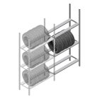 Reifenregal Medium Duty 2200x1000x600 mm (HxBxT) 3 Ebenen Anbauregal