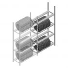 Reifenregal Medium Duty 2200x1000x600 mm (hxbxt) 4 Ebenen Anbauregal