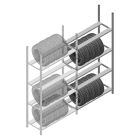 Reifenregal Medium Duty 2200x1000x600 mm (HxBxT) 4 Ebenen Anbauregal