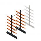 Leichtes Kragarmregal doppelseitig 2000x1000x500 mm (hxbxt) 5 Ebenen Anfangsregal