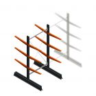 Leichtes Kragarmregal doppelseitig 2000x1000x600 mm (hxbxt) 3 Ebenen Anfangsregal