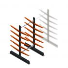 Leichtes Kragarmregal doppelseitig 2000x1000x600 mm (hxbxt) 5 Ebenen Anfangsregal