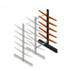 Leichte Kragarmregal doppelseitig 2000x750x500 mm (hxbxt) 5 Ebenen Anbauregal